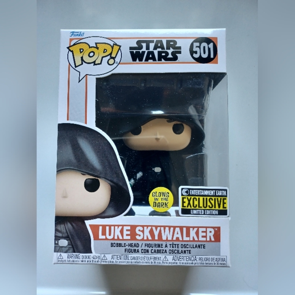 Funko Pop Star Wars Luke Skywalker #501 Glow In The Dark EE Exclusive NEW
